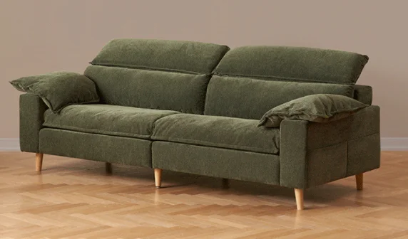 Banxia Sofa (Model B) - Green Herringbone